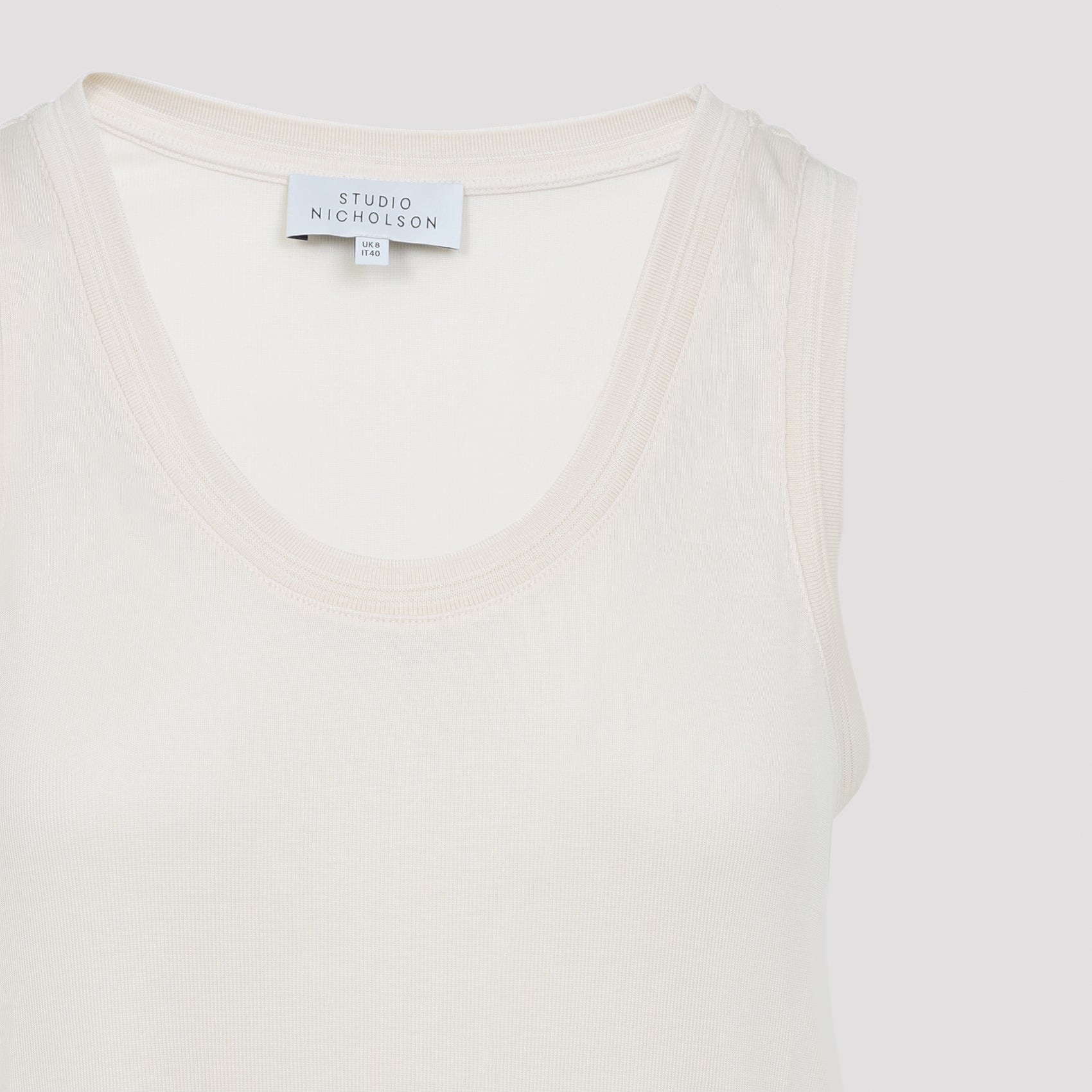Relaxed-Fit Sleeveless Lyocell Top With Side Slits