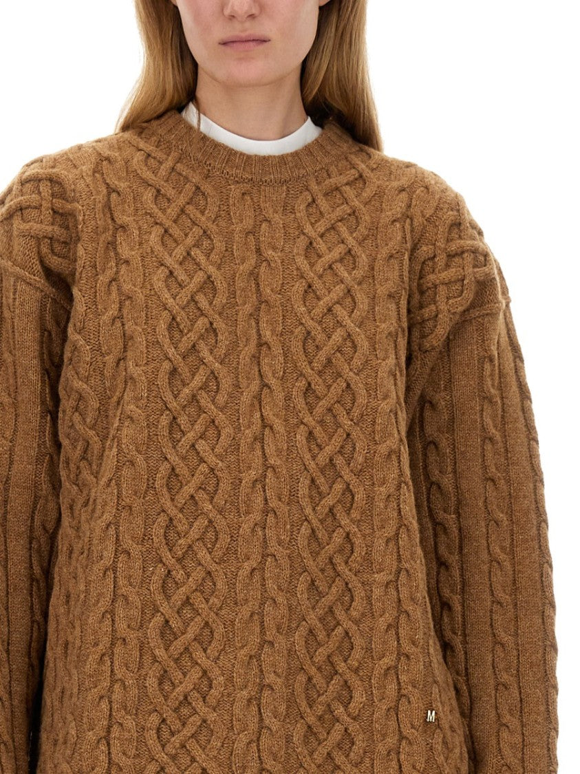 Textured Cable Knit Oversize Fit Jersey