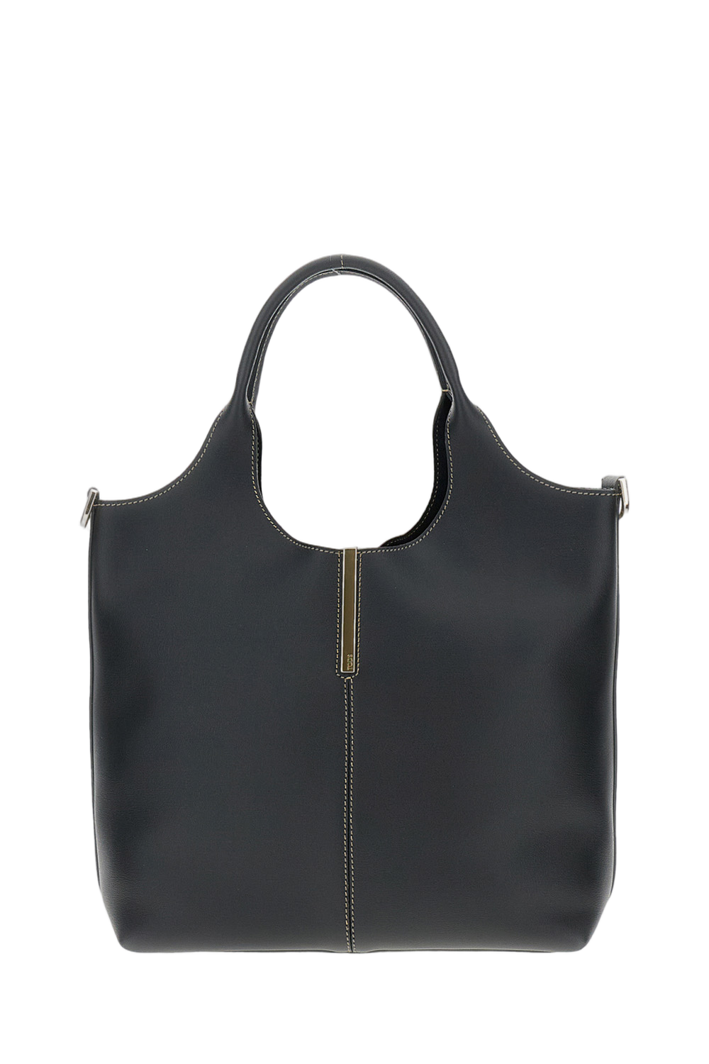 Smooth Calfskin Leather Bag With Engraved Logo