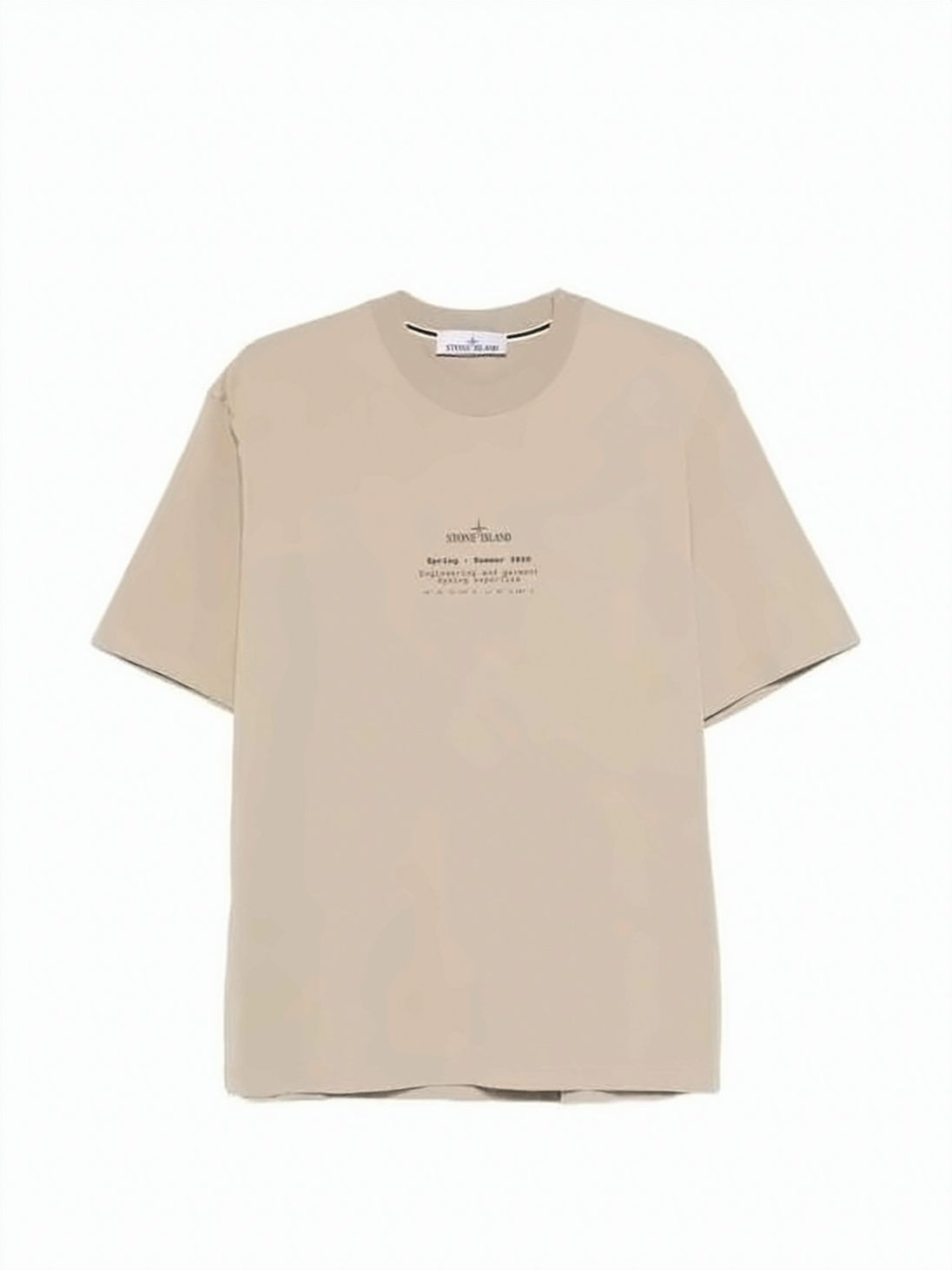 Short-Sleeve Stone Island T-Shirt with Compass Graphic
