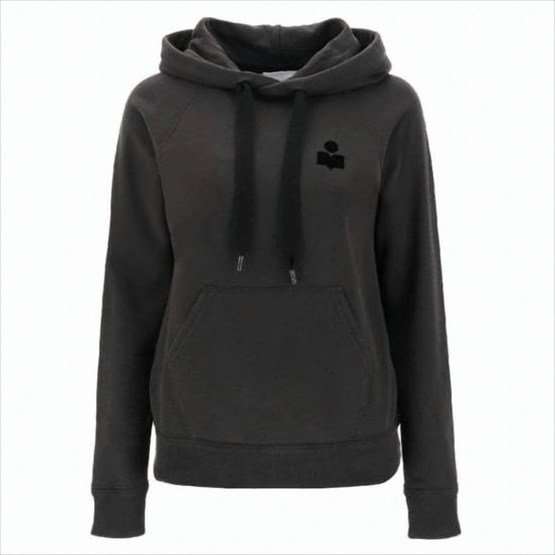 Dark Charcoal Hoodie with Embroidered Logo