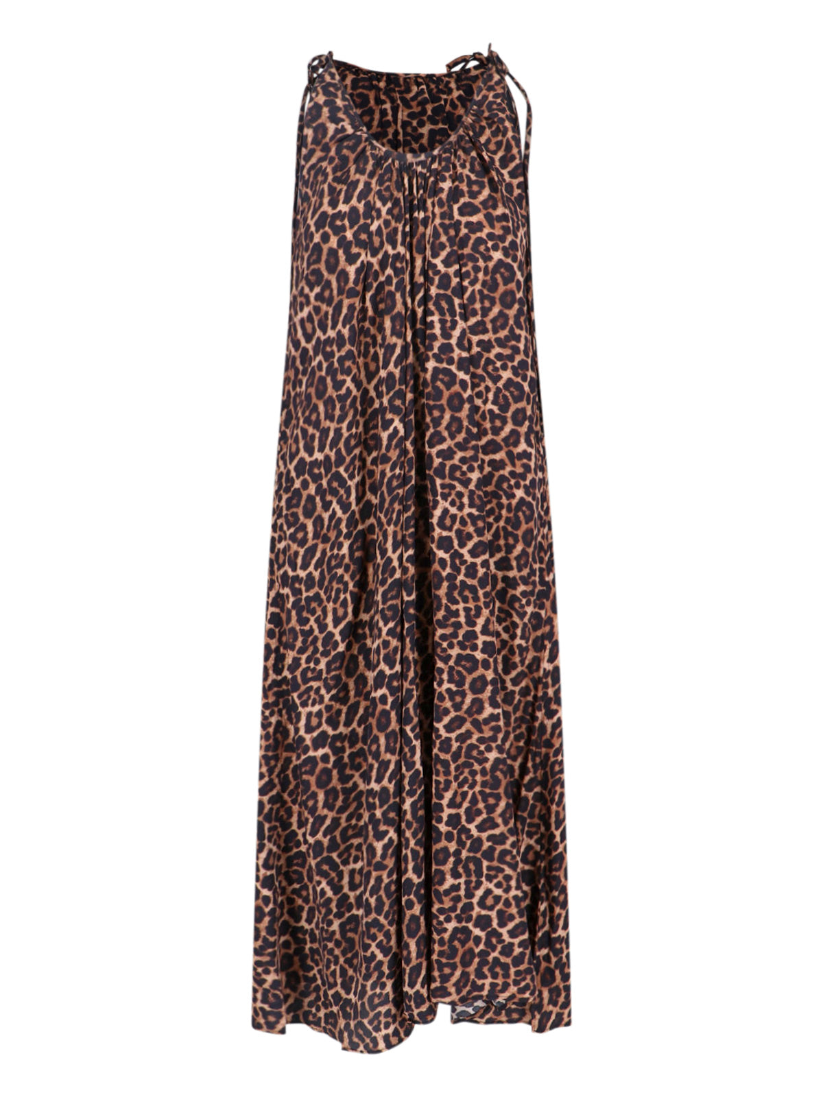 Sukienka maxi Flora – brązowa
