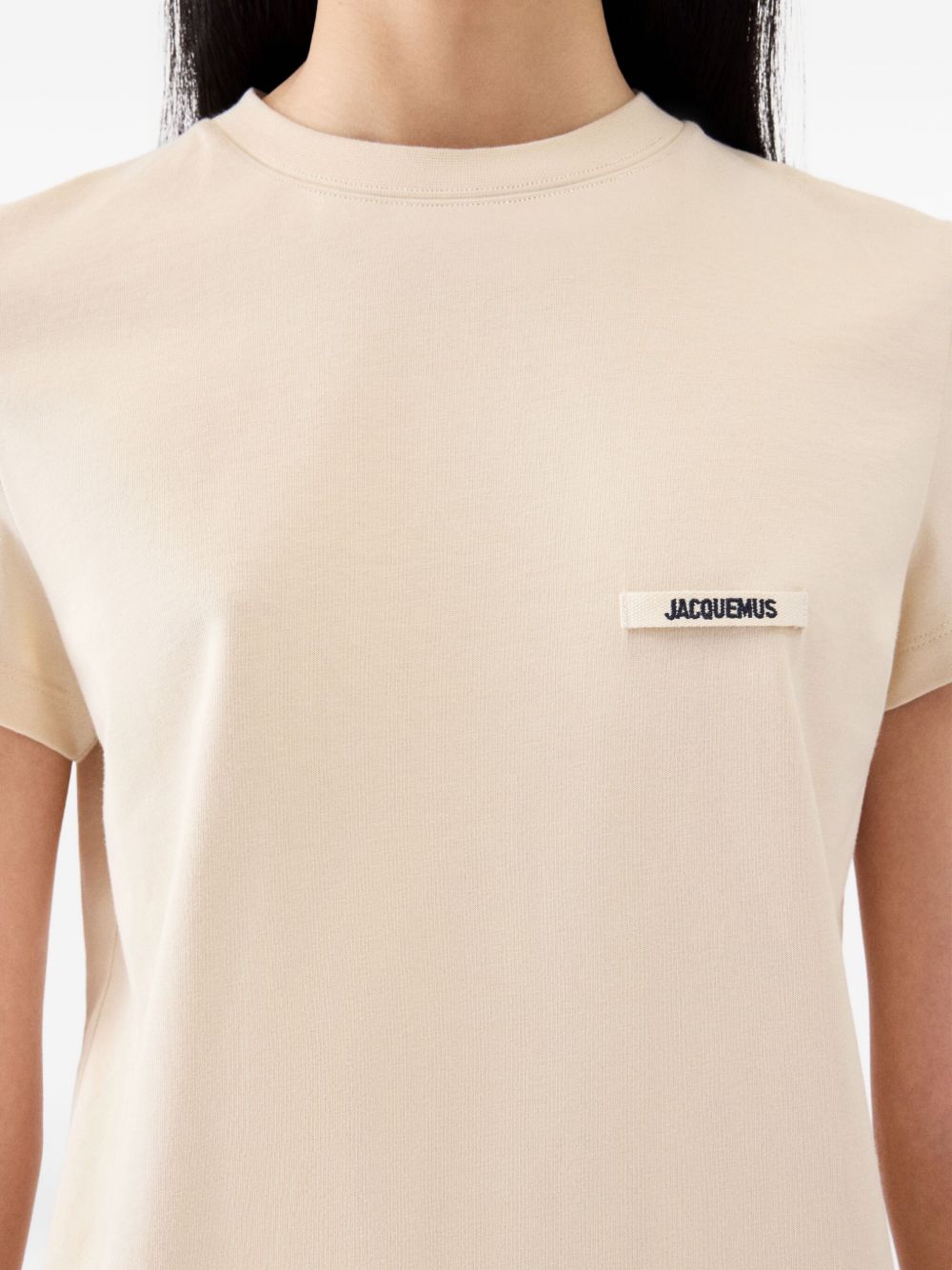Short-Sleeved Silk and Nylon Top