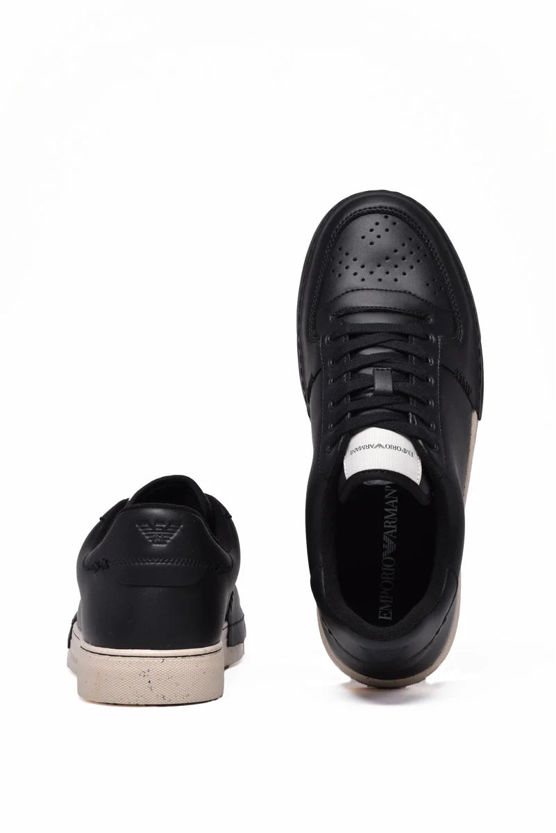 Leather Sneakers - Black