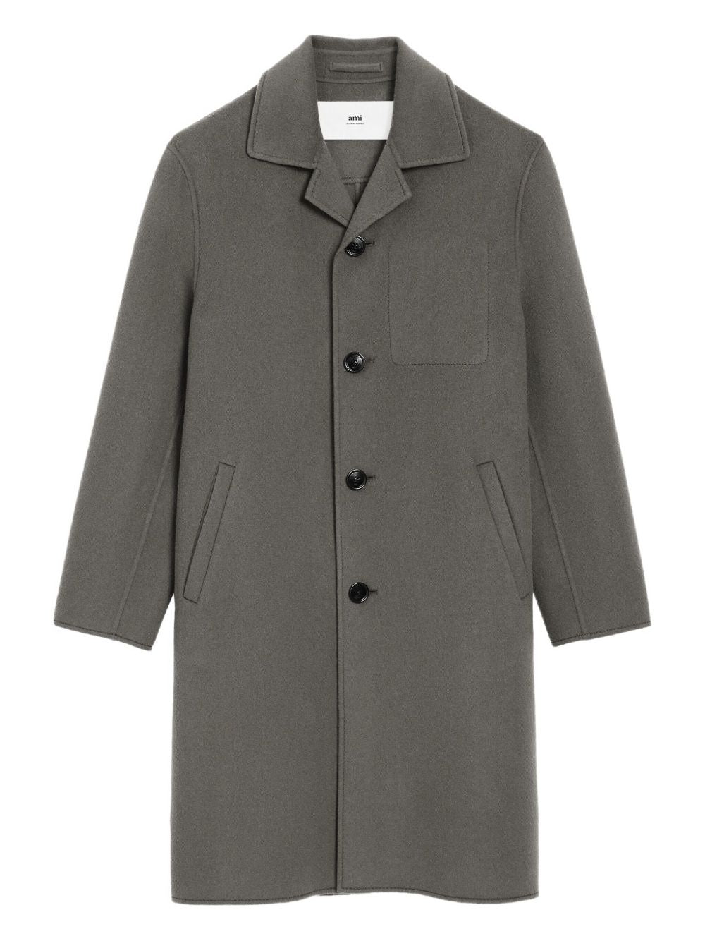 Single-Breasted Coat with Notched Lapel