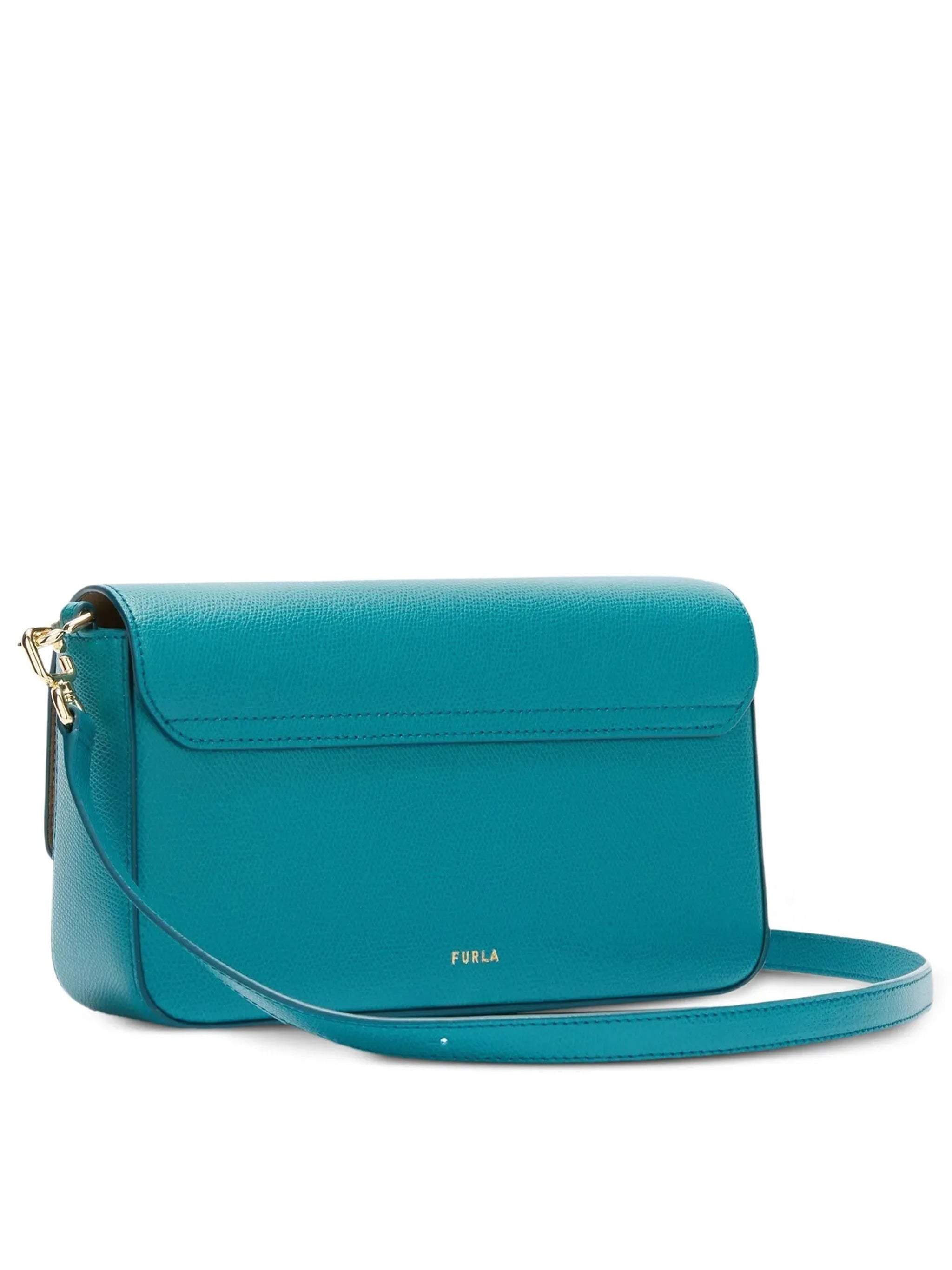 Iride S Rectangular White Leather Shoulder Bag
