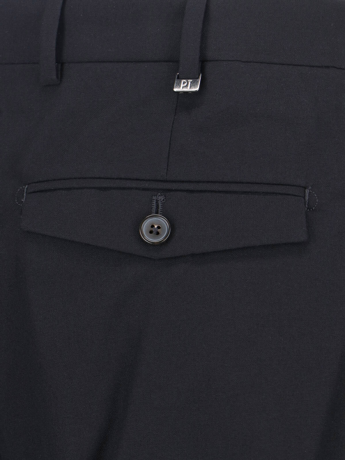 Black Tailored Pleated Virgin Wool Trousers