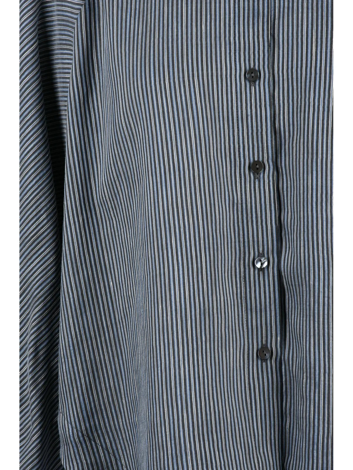 Grey Sky Blue Viscose Linen Silk Shirt