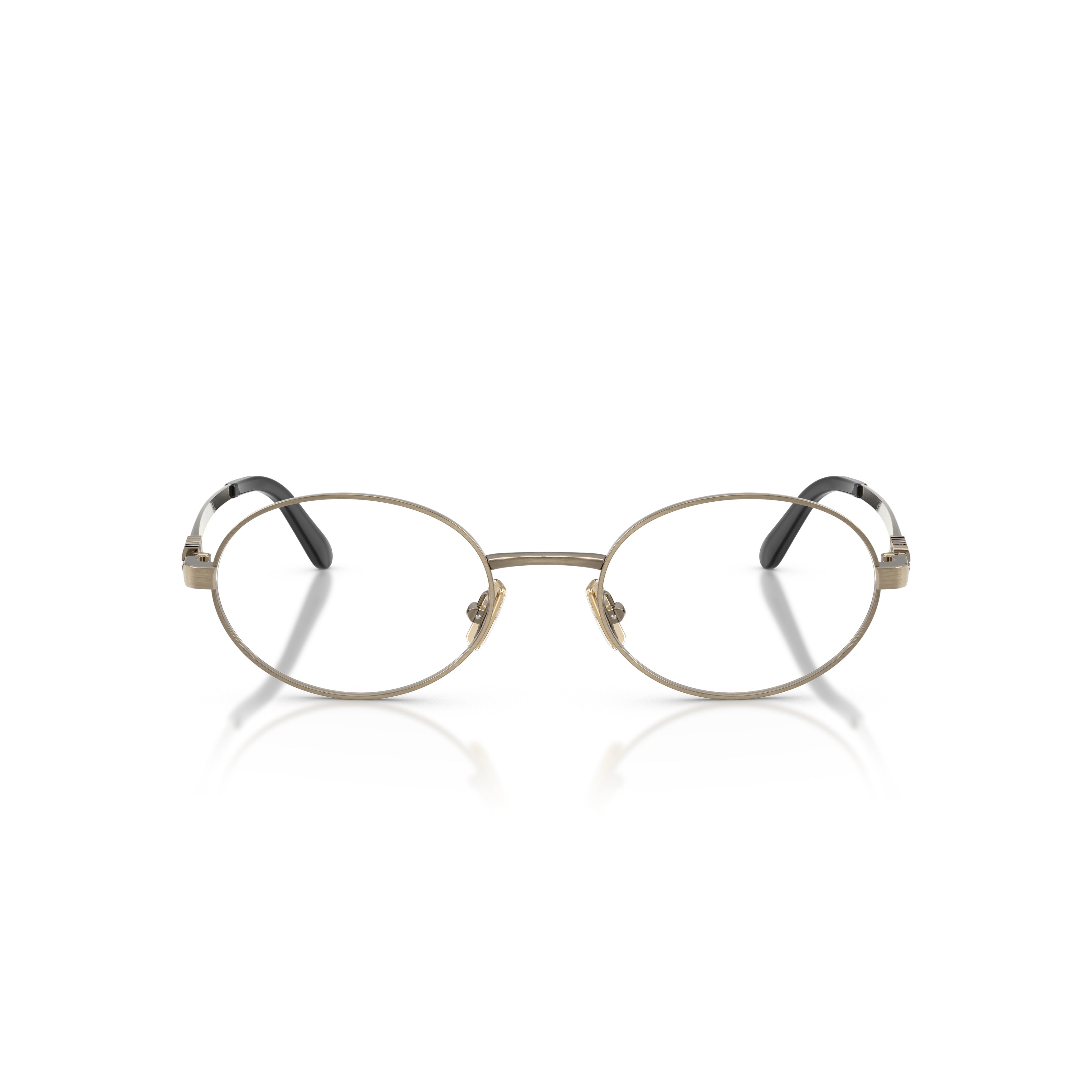 0mu 50zv Oval Gold Metal Frame Eyeglasses
