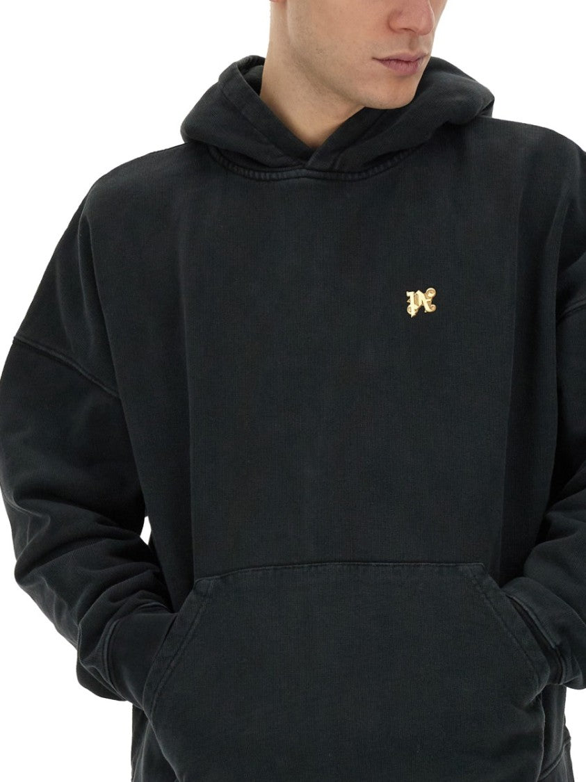 "Burning Monogram" Print Sweatshirt
