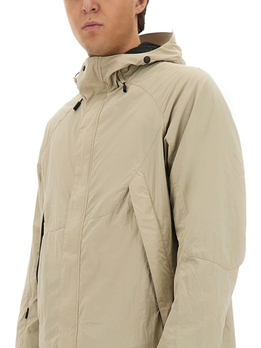 Elongated Nylon Parka With Hood