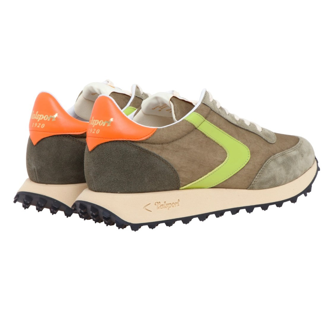 Brown Suede And Technical Fabric Sneakers