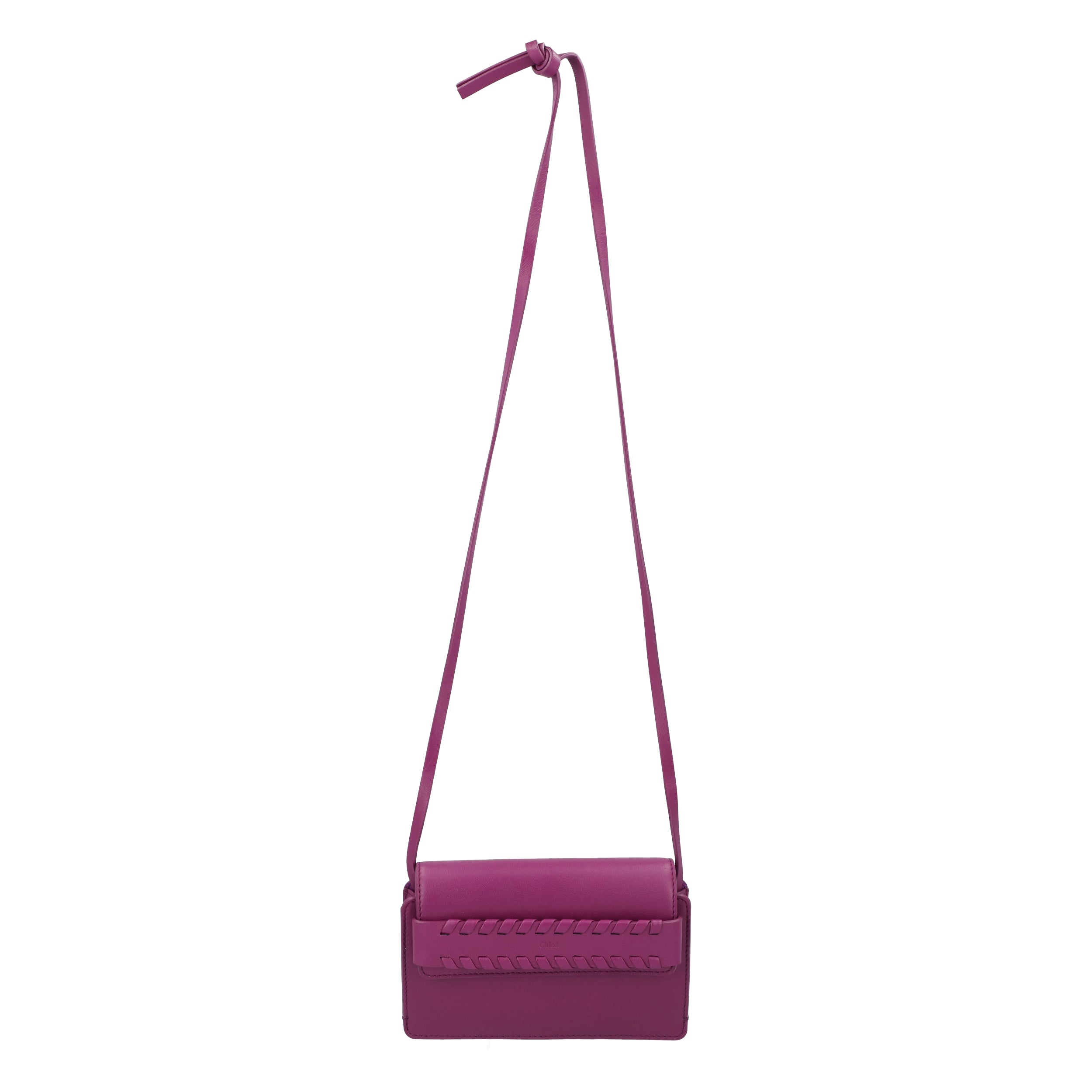 Shoulder Bag With Braided Detail Purple