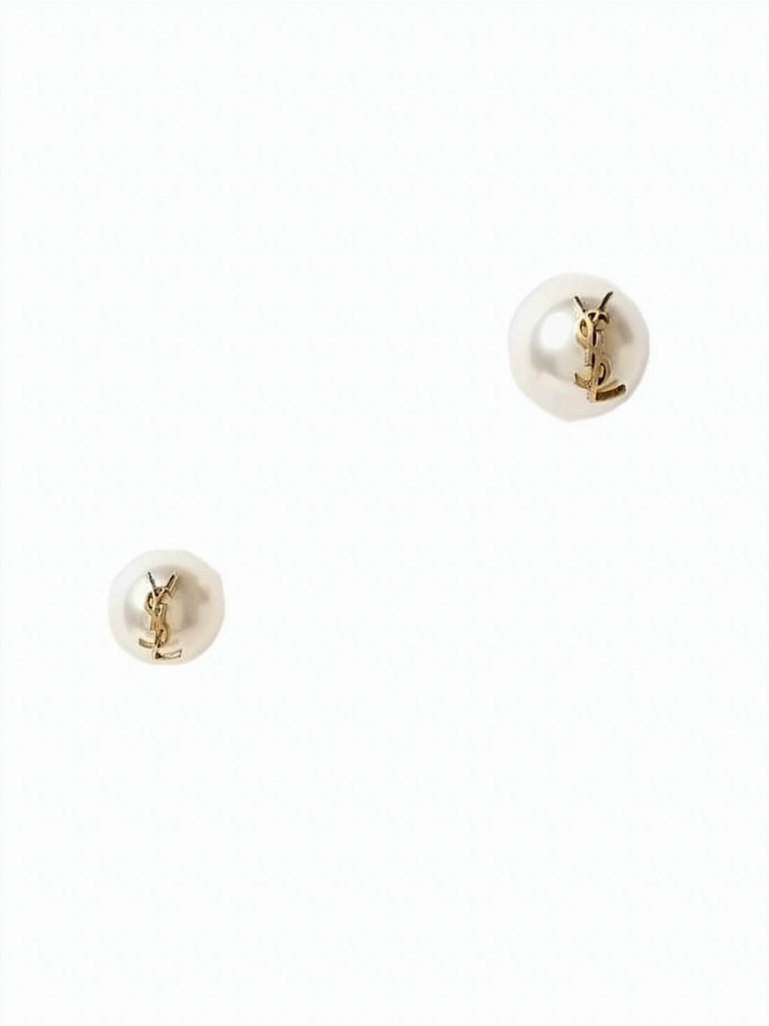 Round Gold Earrings with Prominent Logo