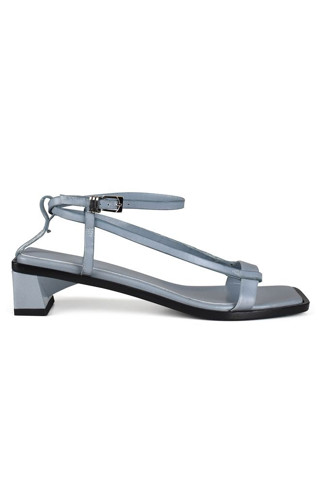 Smooth Leather Sandals With Cross-Over Ankle Strap