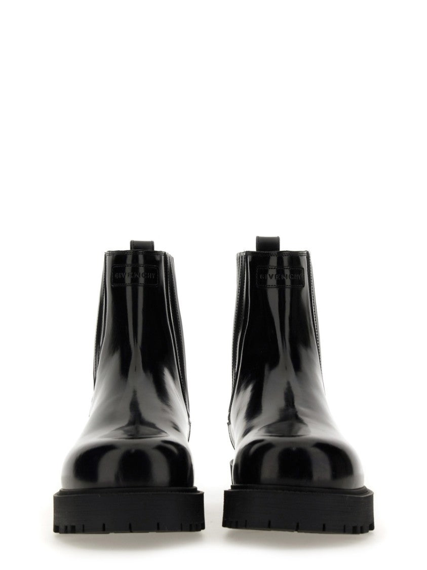 Polished Leather Chelsea Boots