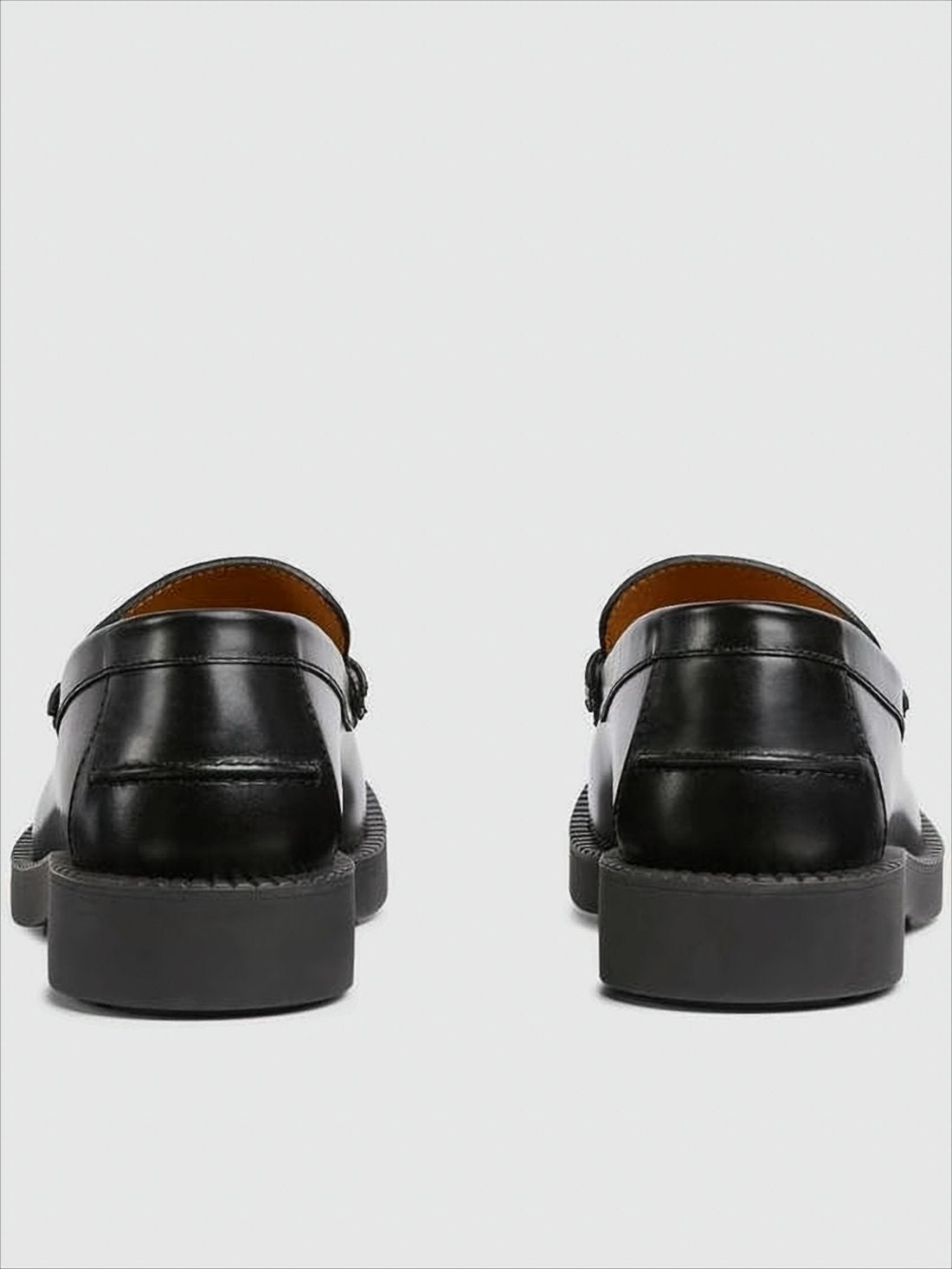 Leather Loafers with Interlocking Horsebit Detail