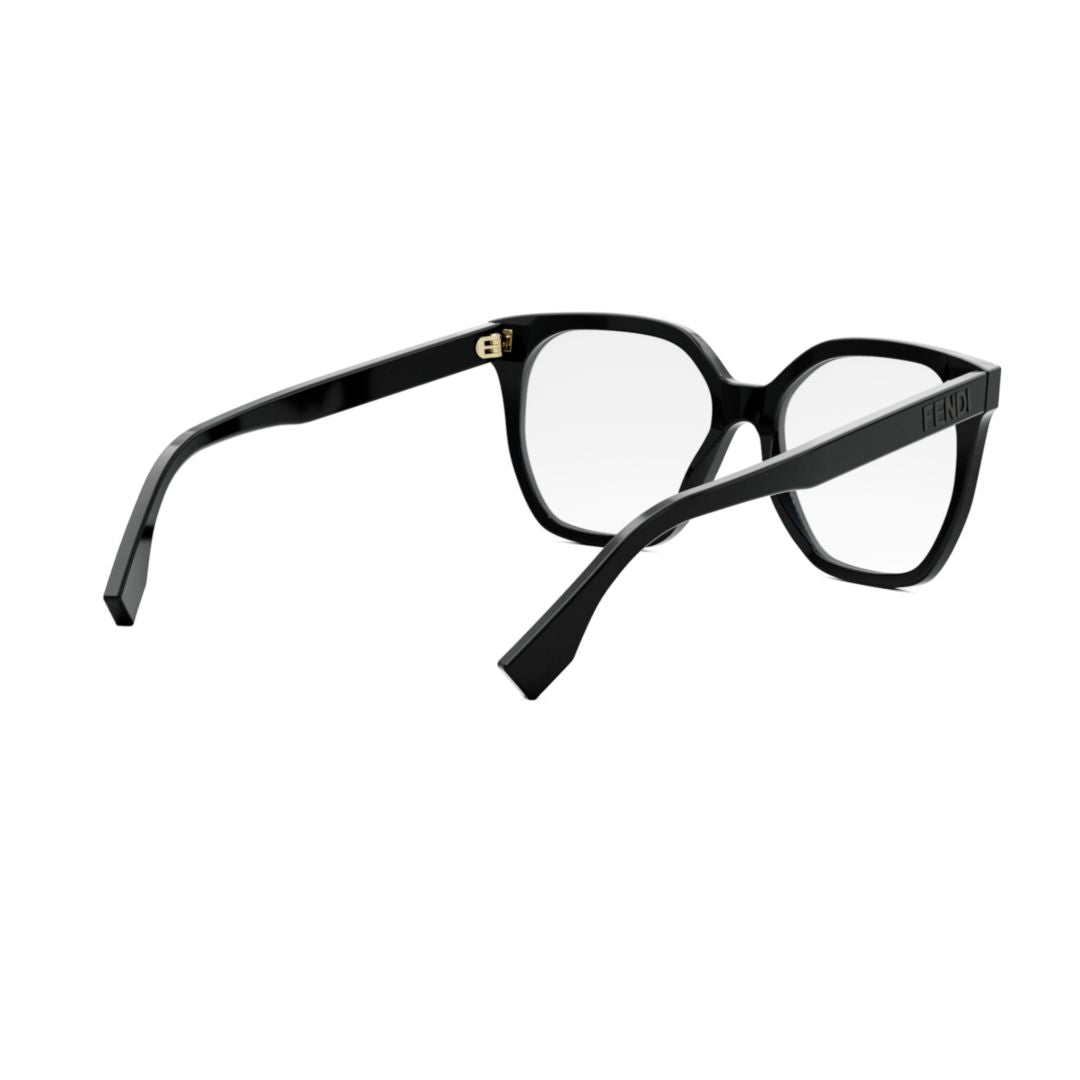 Fe50087i Oversized Black Plastic Square Frame Eyewear