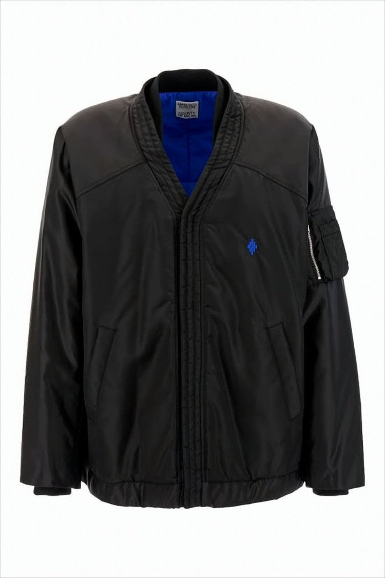 V-Neck Cropped Black Jacket