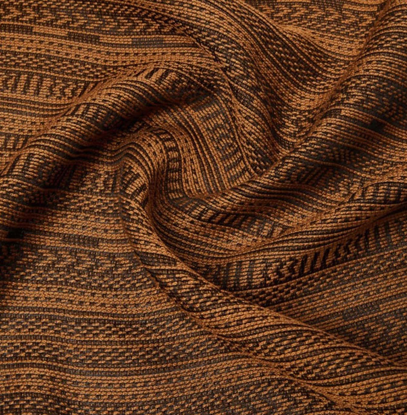 Textured Pattern Scarf with Fringed Edge