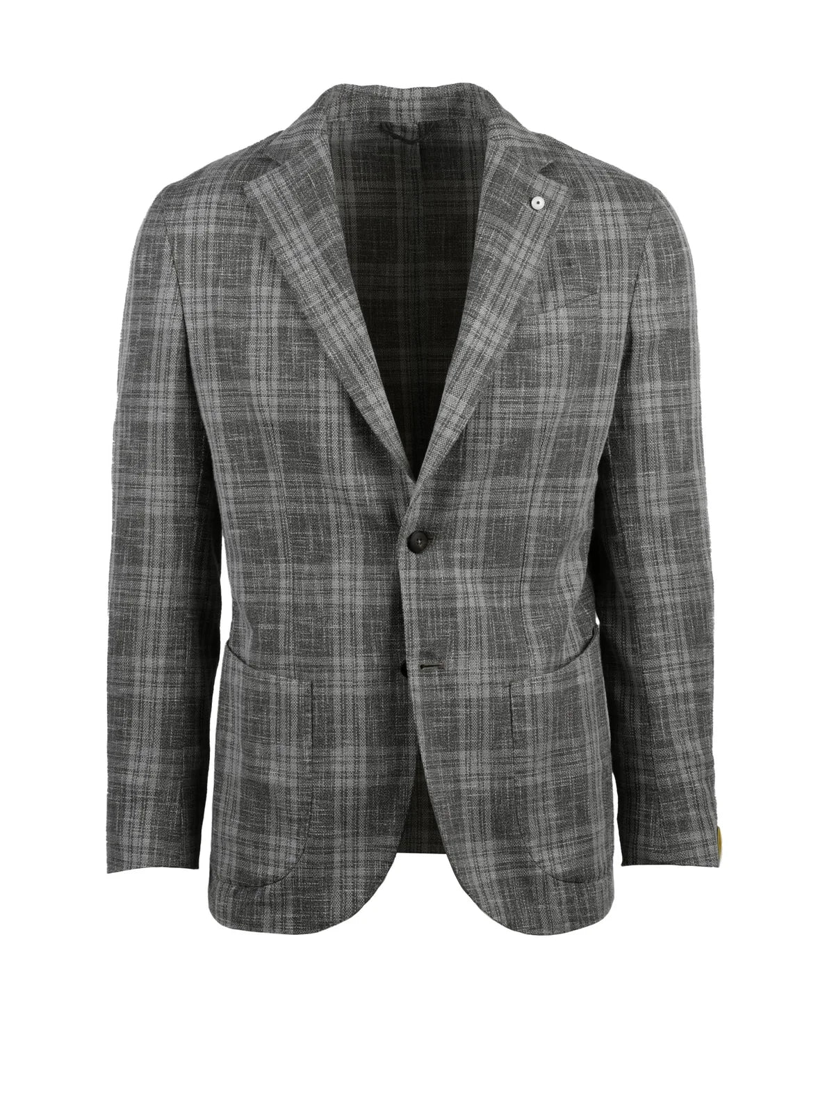 Grey Wool Cotton Polyamide Blazer Jacket