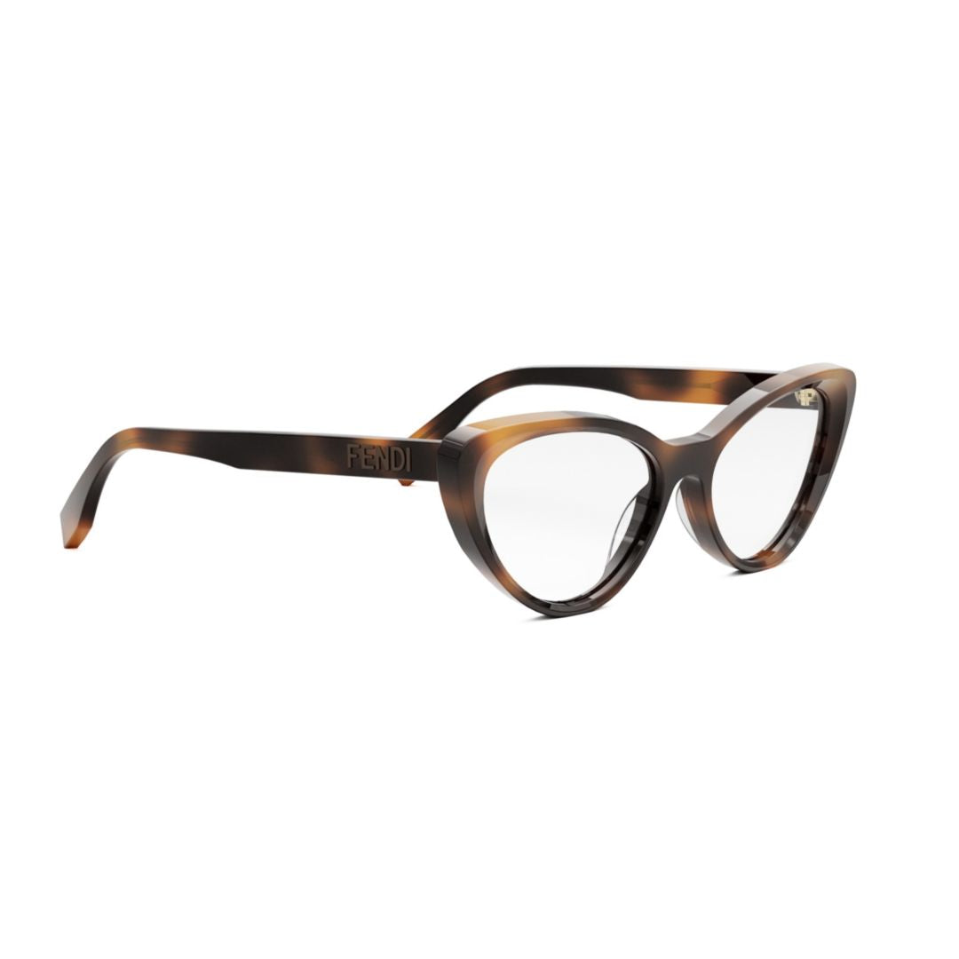 Fe50075i Cat-Eye Tortoiseshell Acetate Eyeglasses