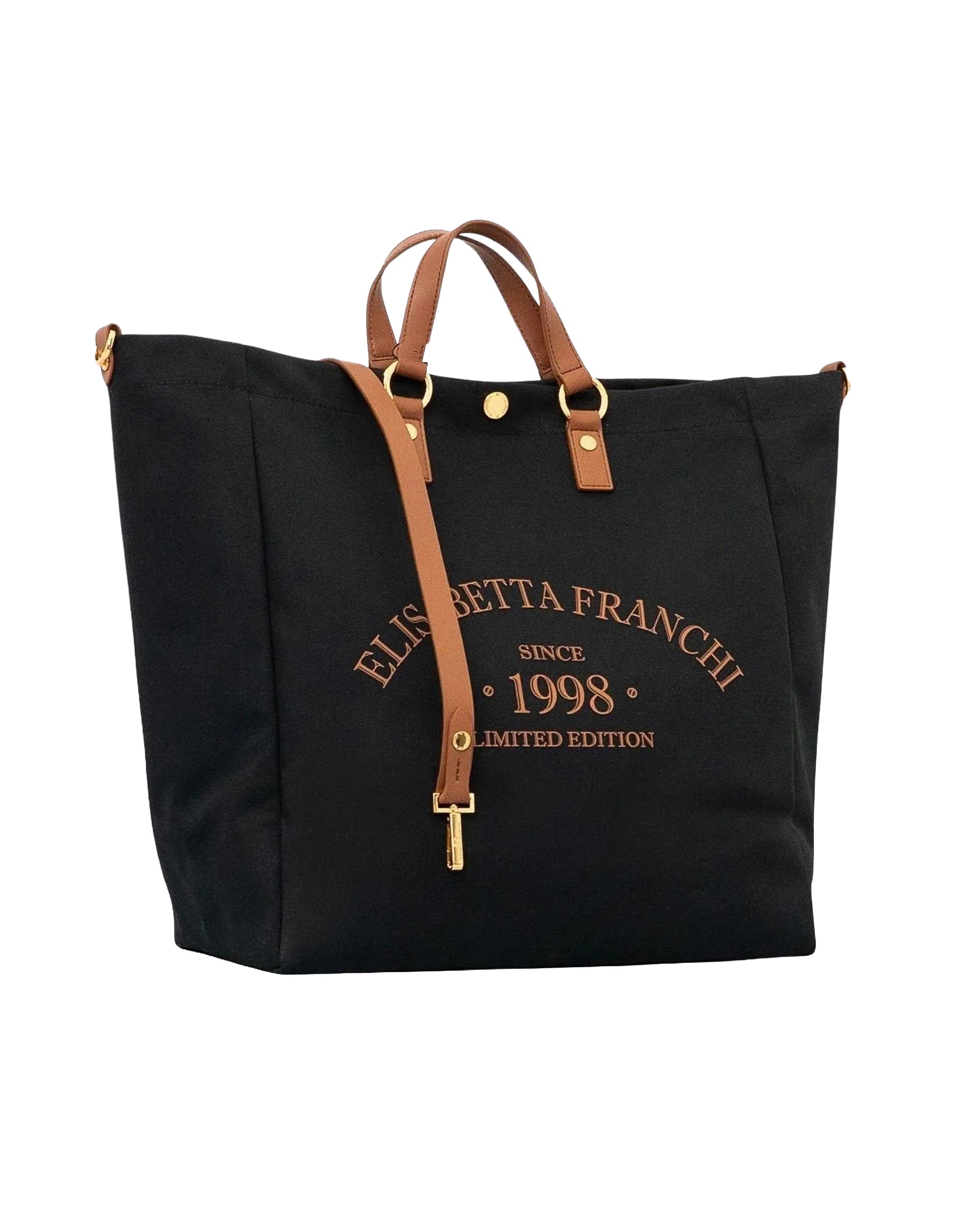 Black Leather Beach Bag