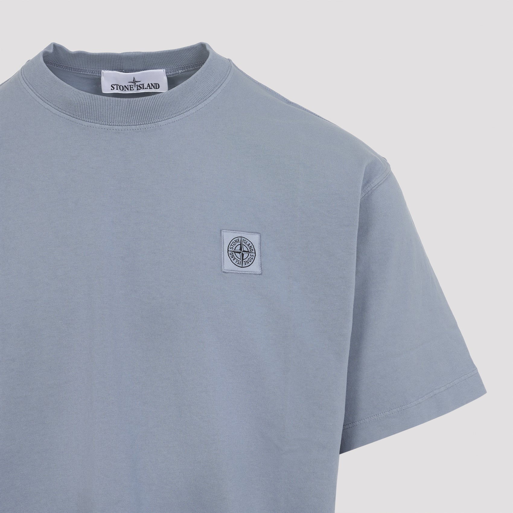Round Neck Cotton T-Shirt With Iconic Chest Patch