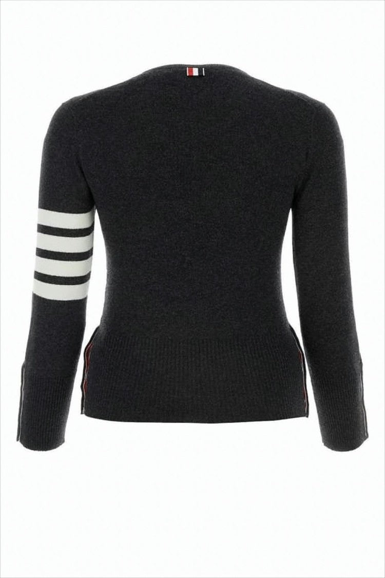 Refined Cashmere Sweater with Distinctive Stripes