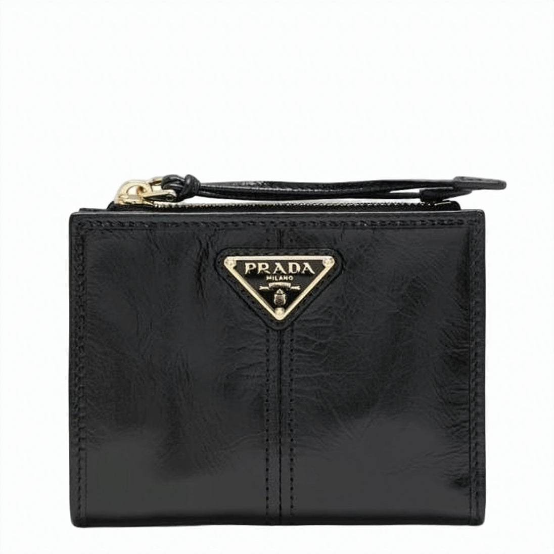 Finish Compact Bifold Wallet with Metal Logo