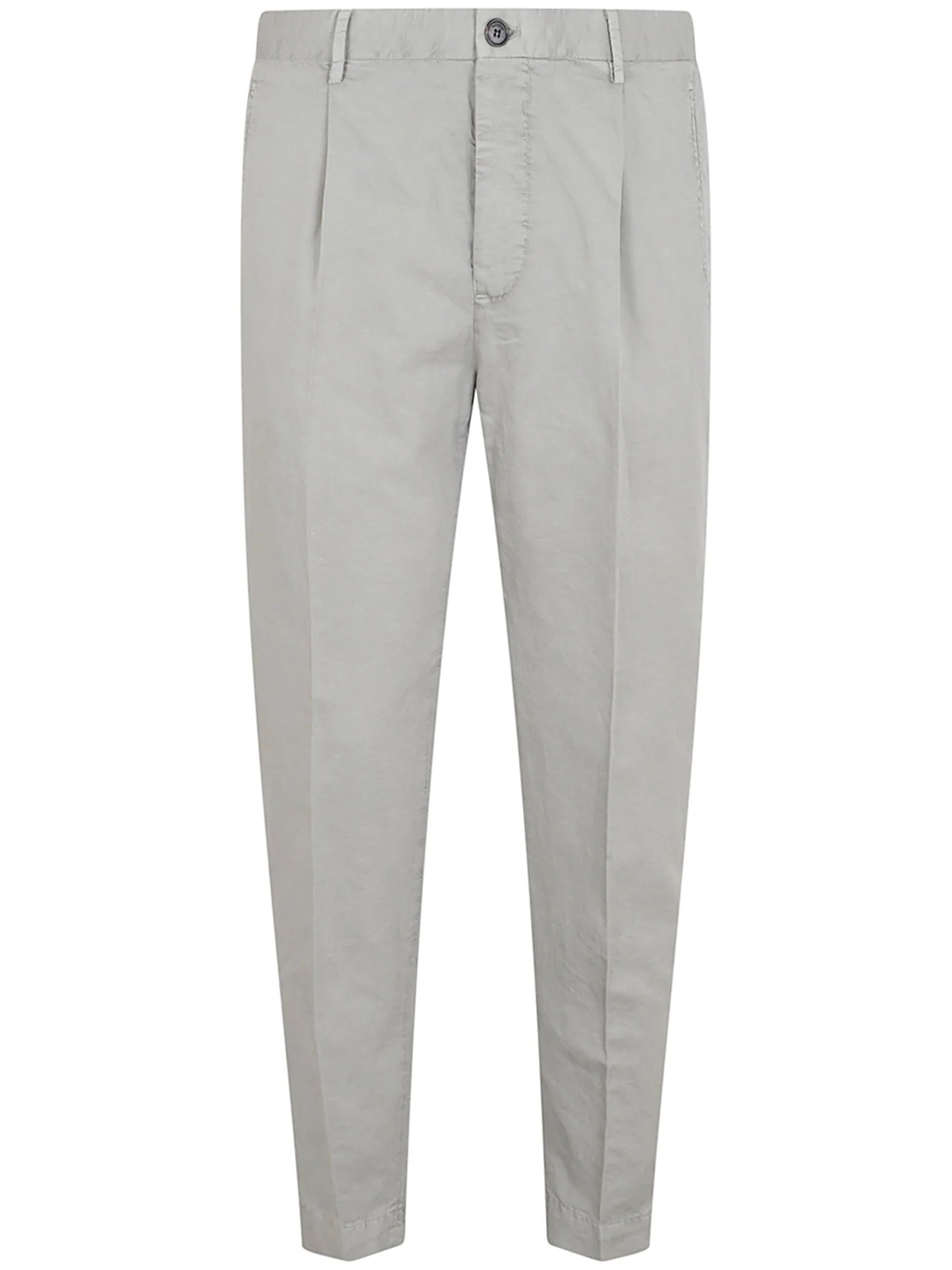 Blue Tailored Flat Front Trousers
