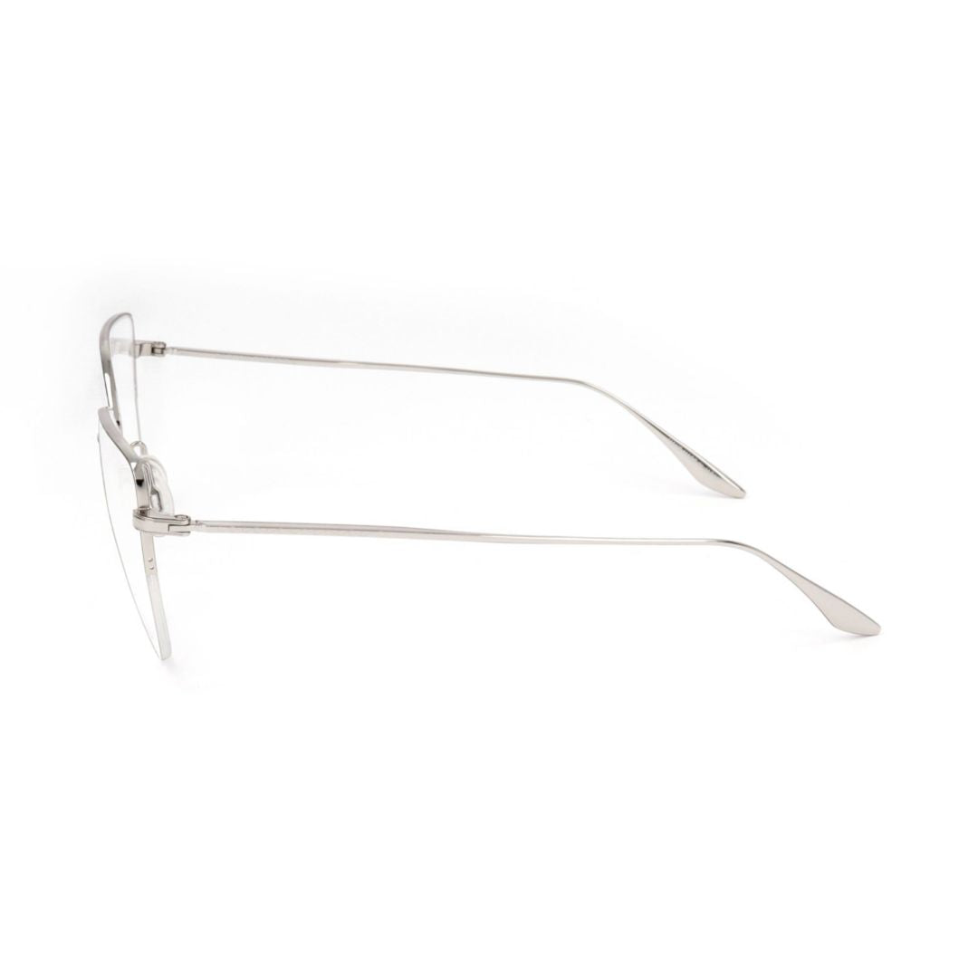 Bp5004 551yc Minimalist Cat-Eye Eyeglasses with Silver-Tone Frame