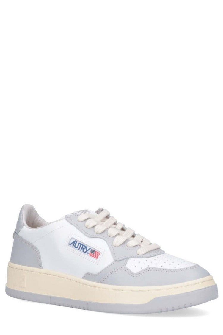 Low-Top Sneakers with Smooth Leather Upper