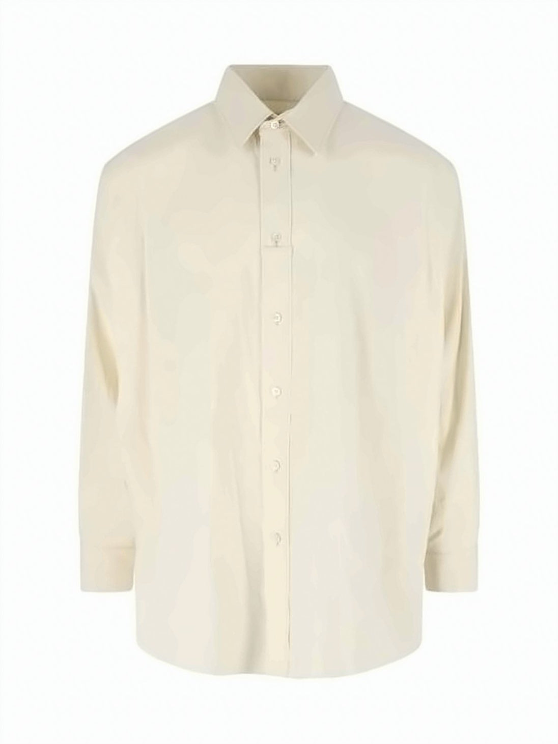Long-Sleeve Button-Up Shirt with Classic Collar