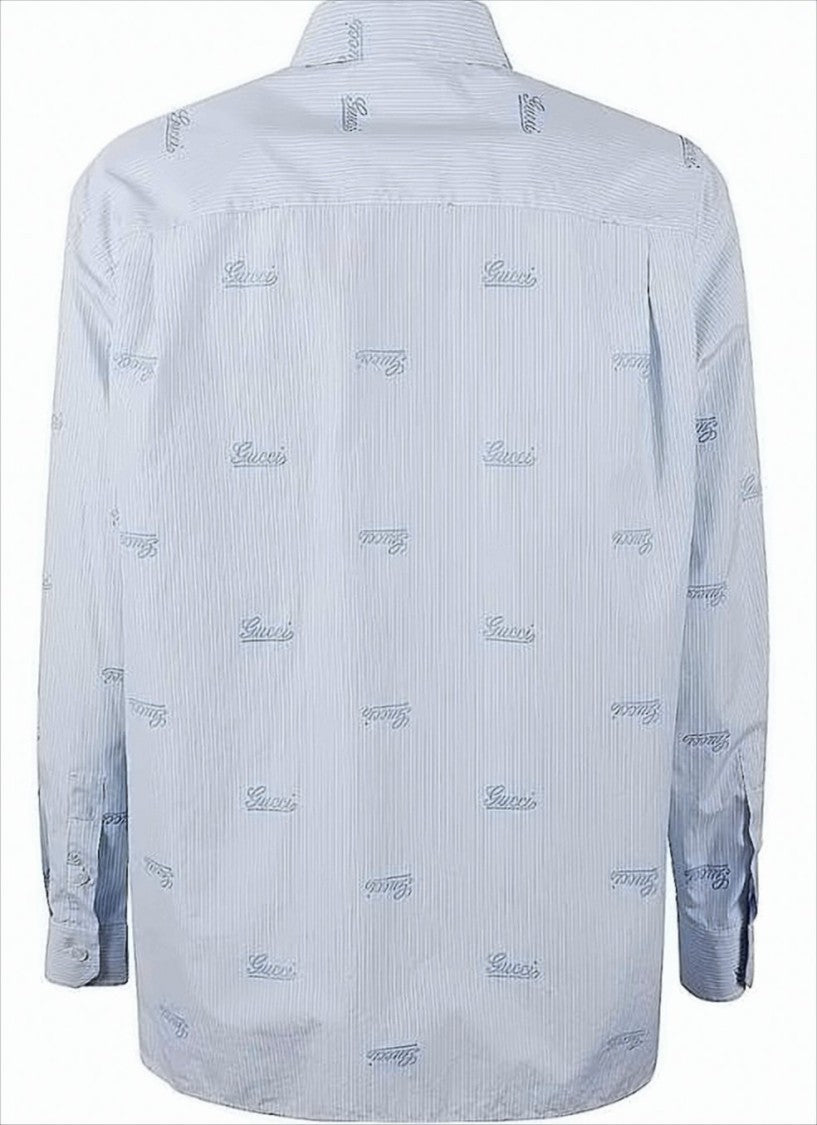 Light Blue Long-Sleeve Button-Up Shirt