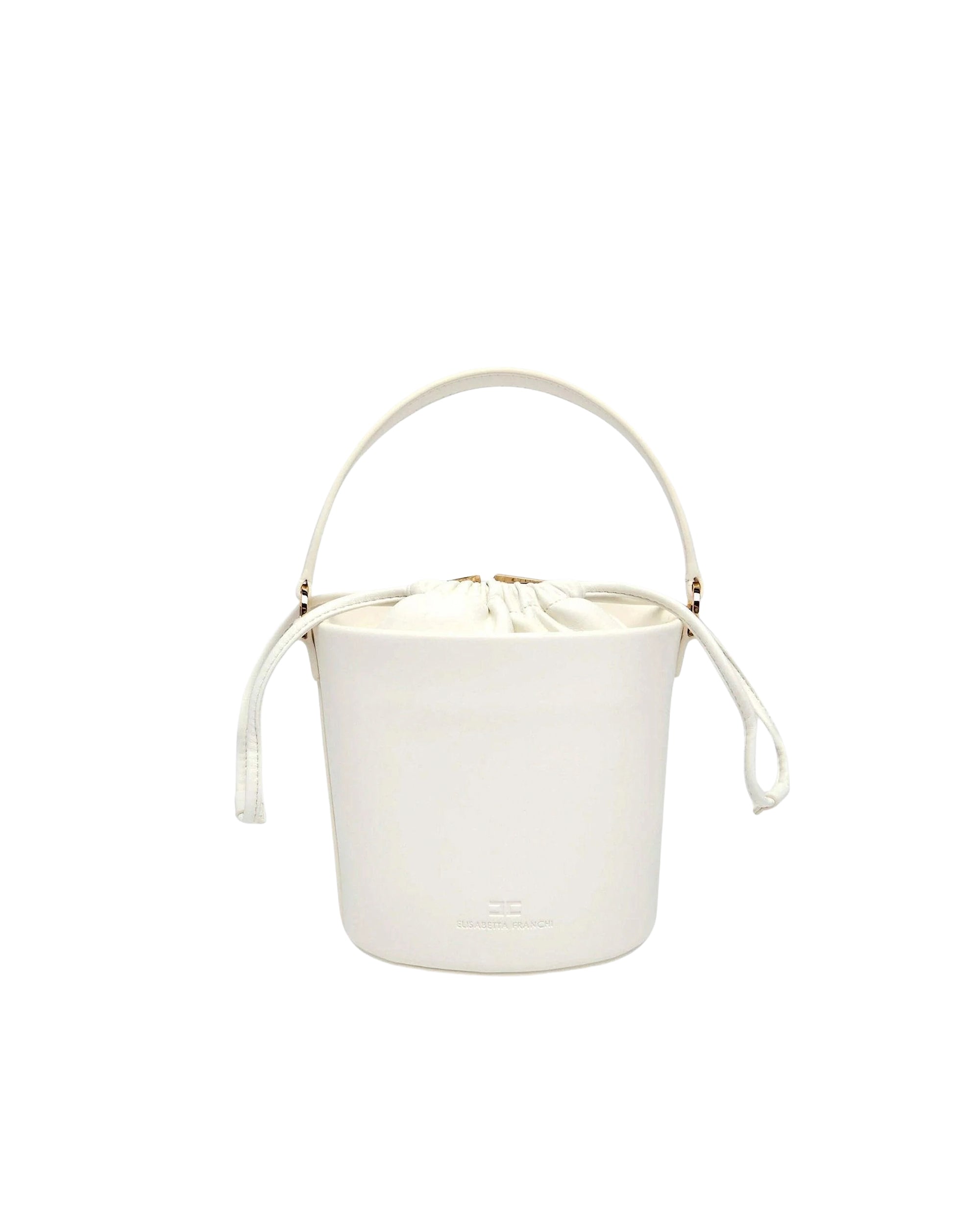 Bucket Bag With V-Cut Design And Gold-Tone Logo