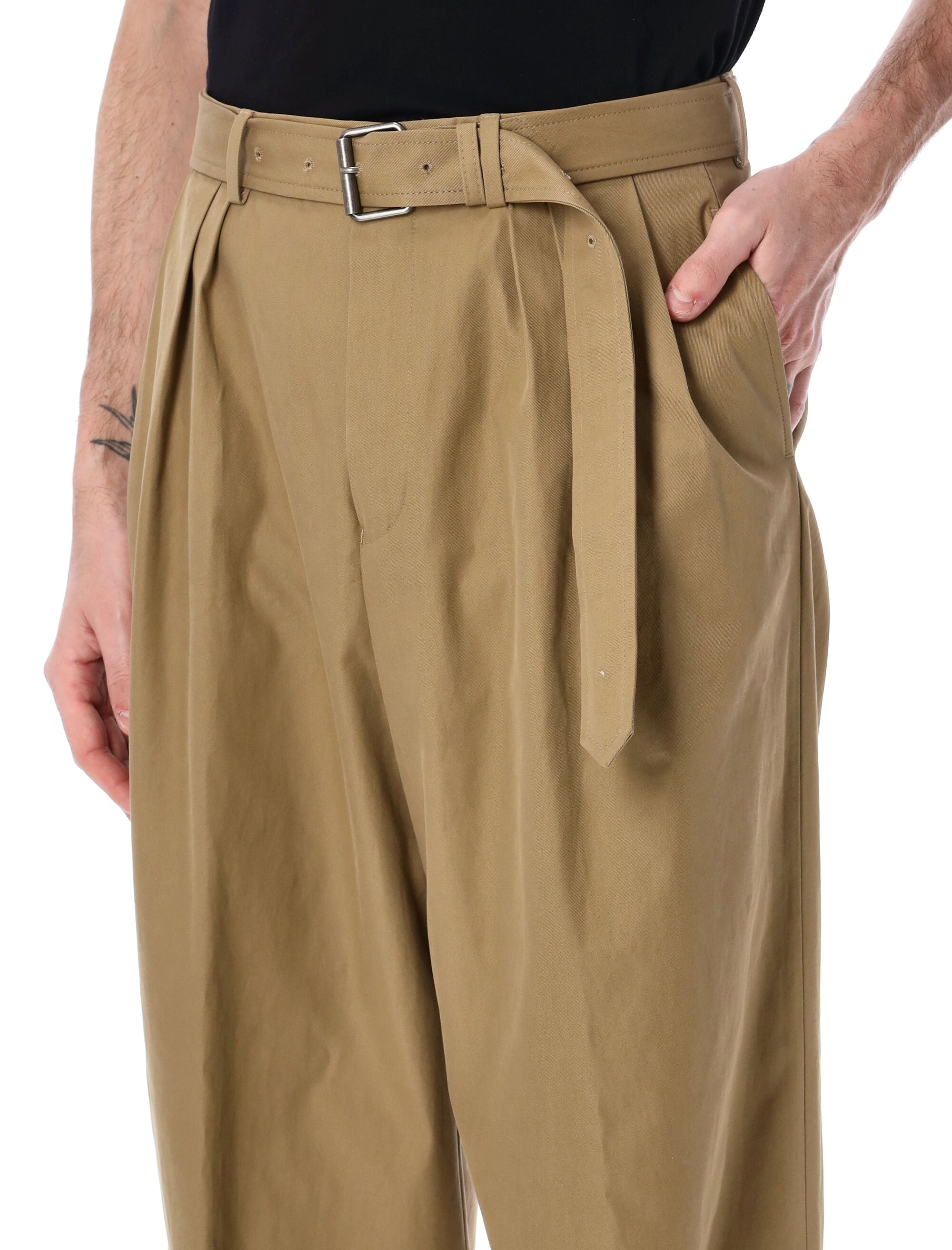 Wide Leg Pants With Belt