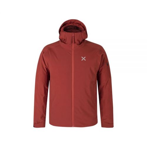 Hooded Red Jacket With Streamlined Silhouette