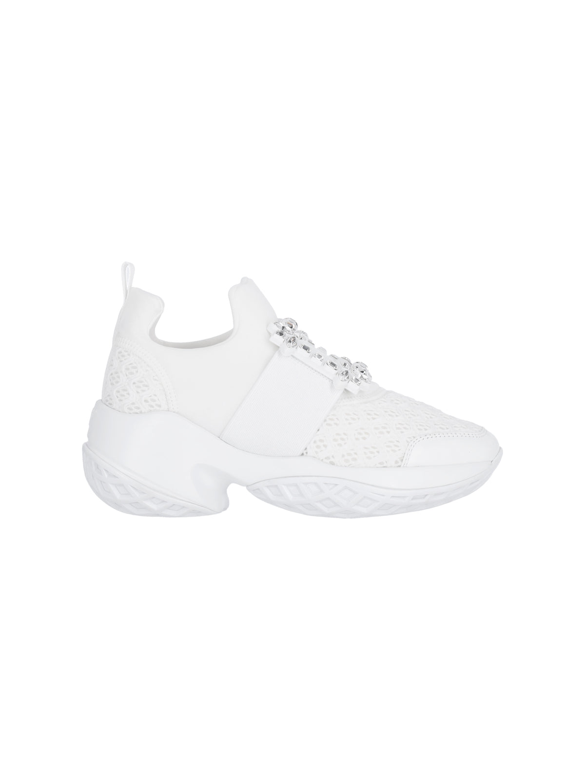 "Viv' Run" Sneakers, In White Technical Fabric