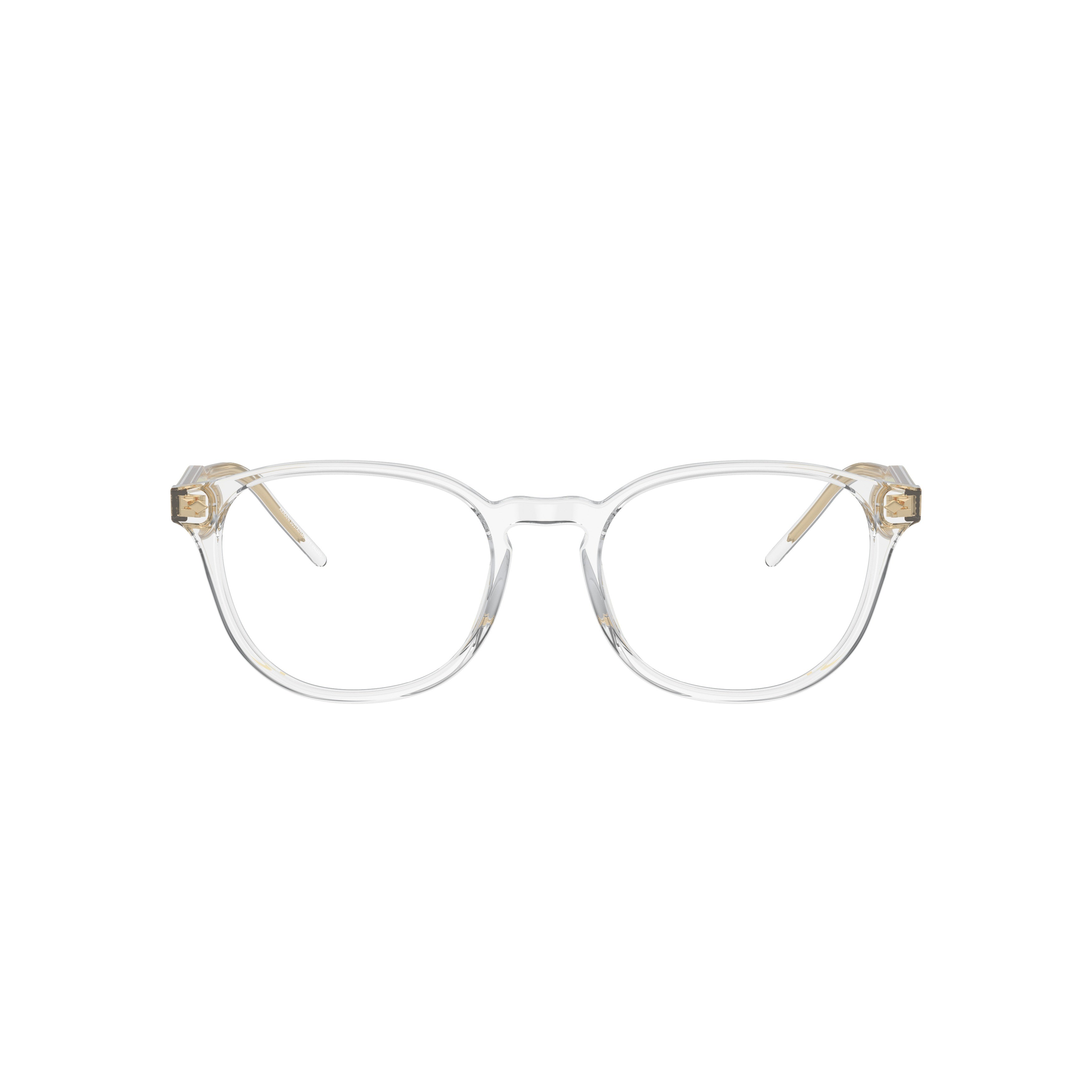 0ar7259 Transparent Acetate Eyeglasses with Gold-Toned Temples