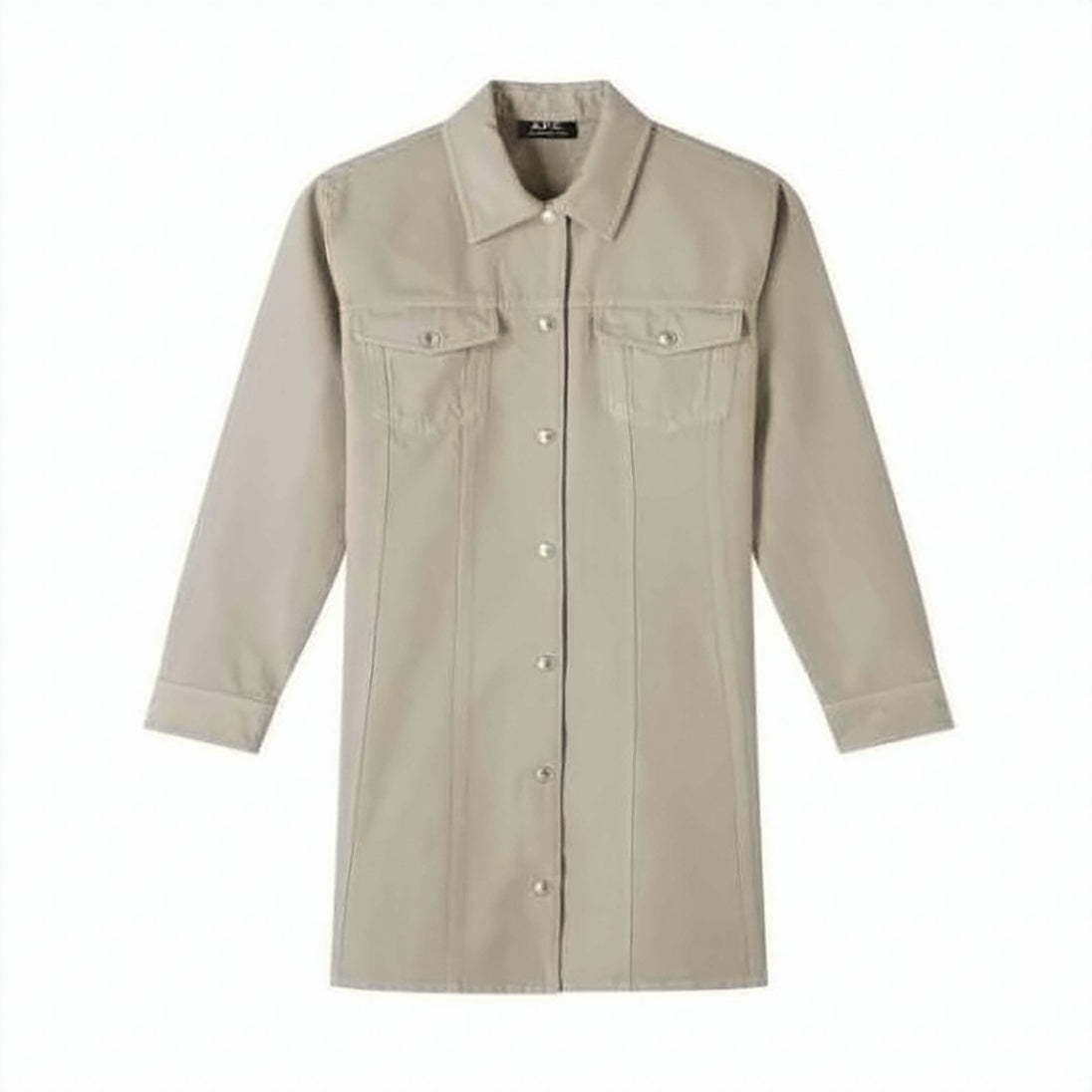 Pointed Collar Shirt Dress