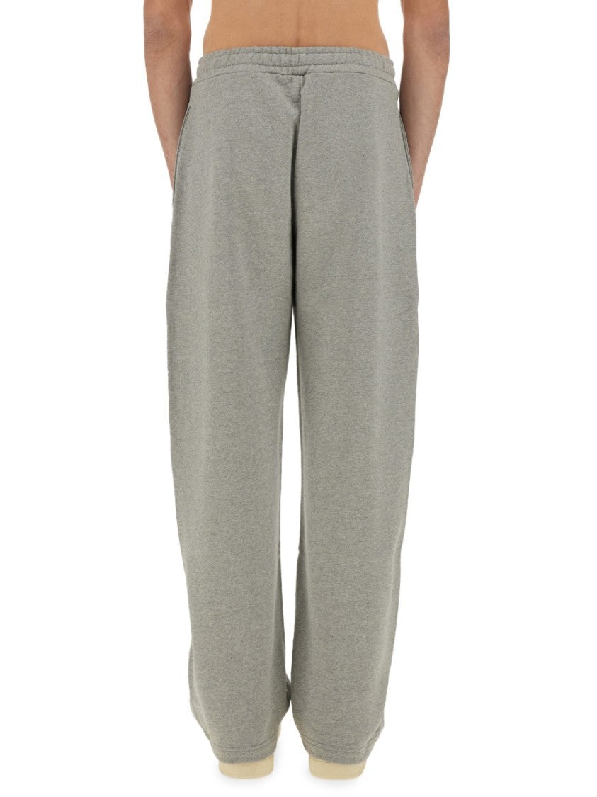 Relaxed-Fit Grey Track Pants With Elastic Waistband