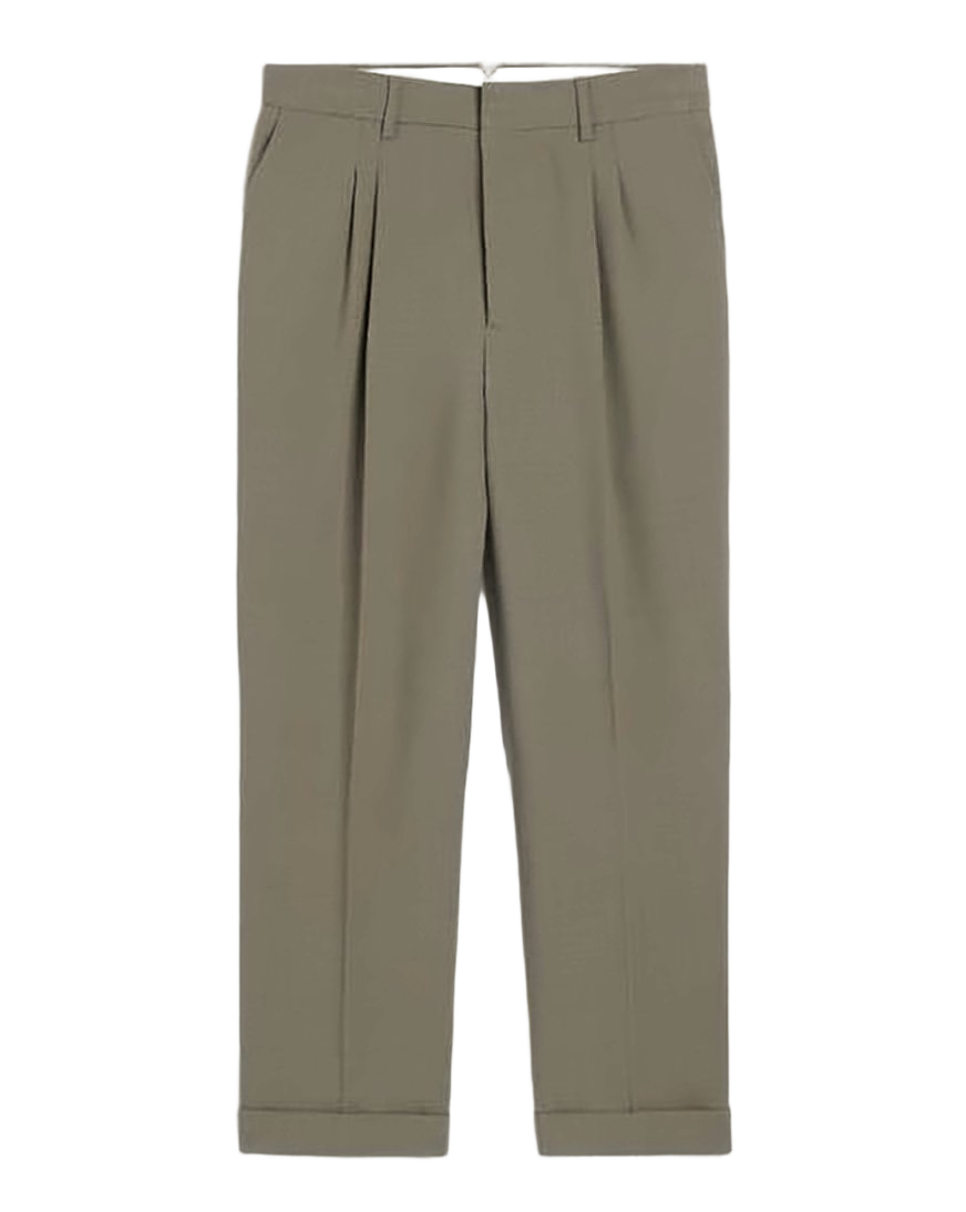 Tailored High-Waist Suit Pants with Pleated Front