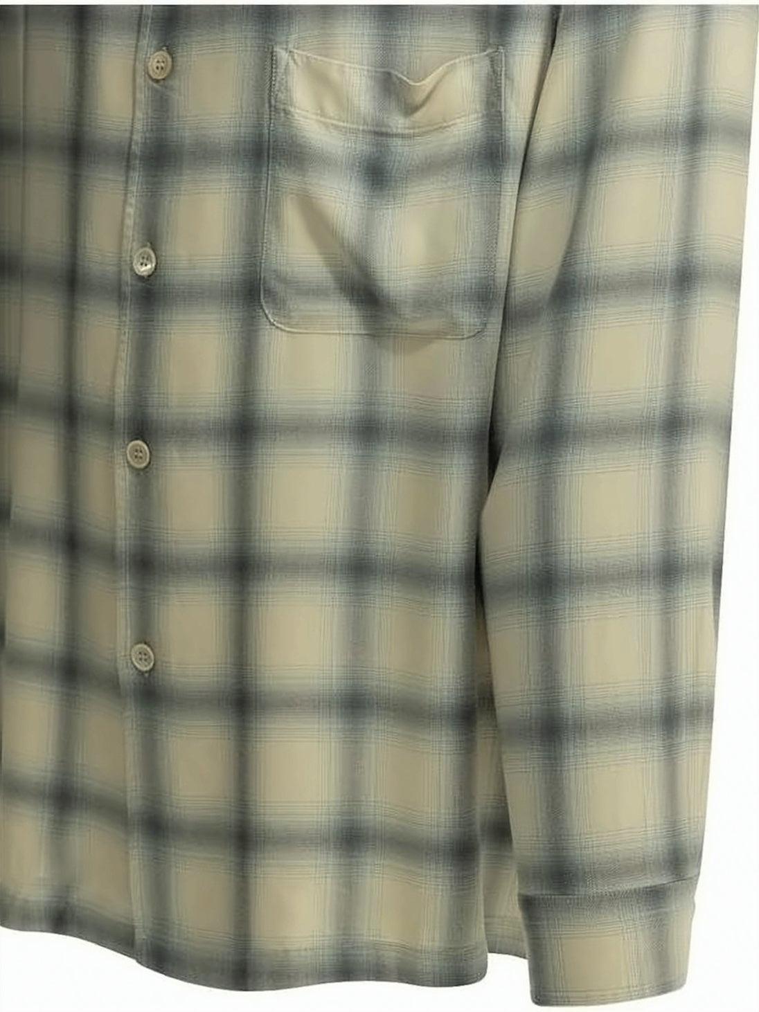 Checkered Viscose Long-Sleeve Shirt