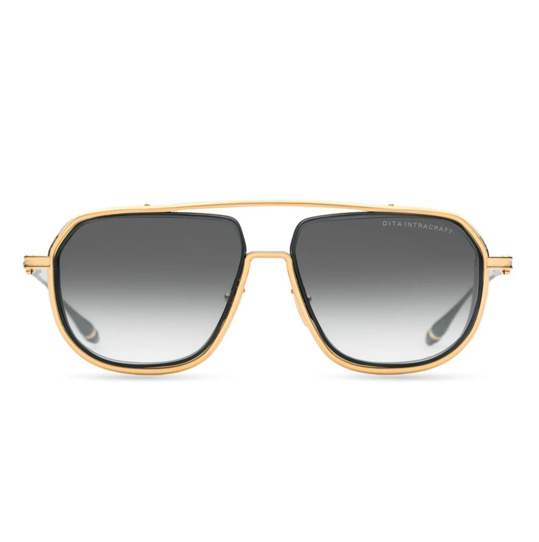 Intracraft Bold Geometric Sunglasses with Gradient Grey Lenses