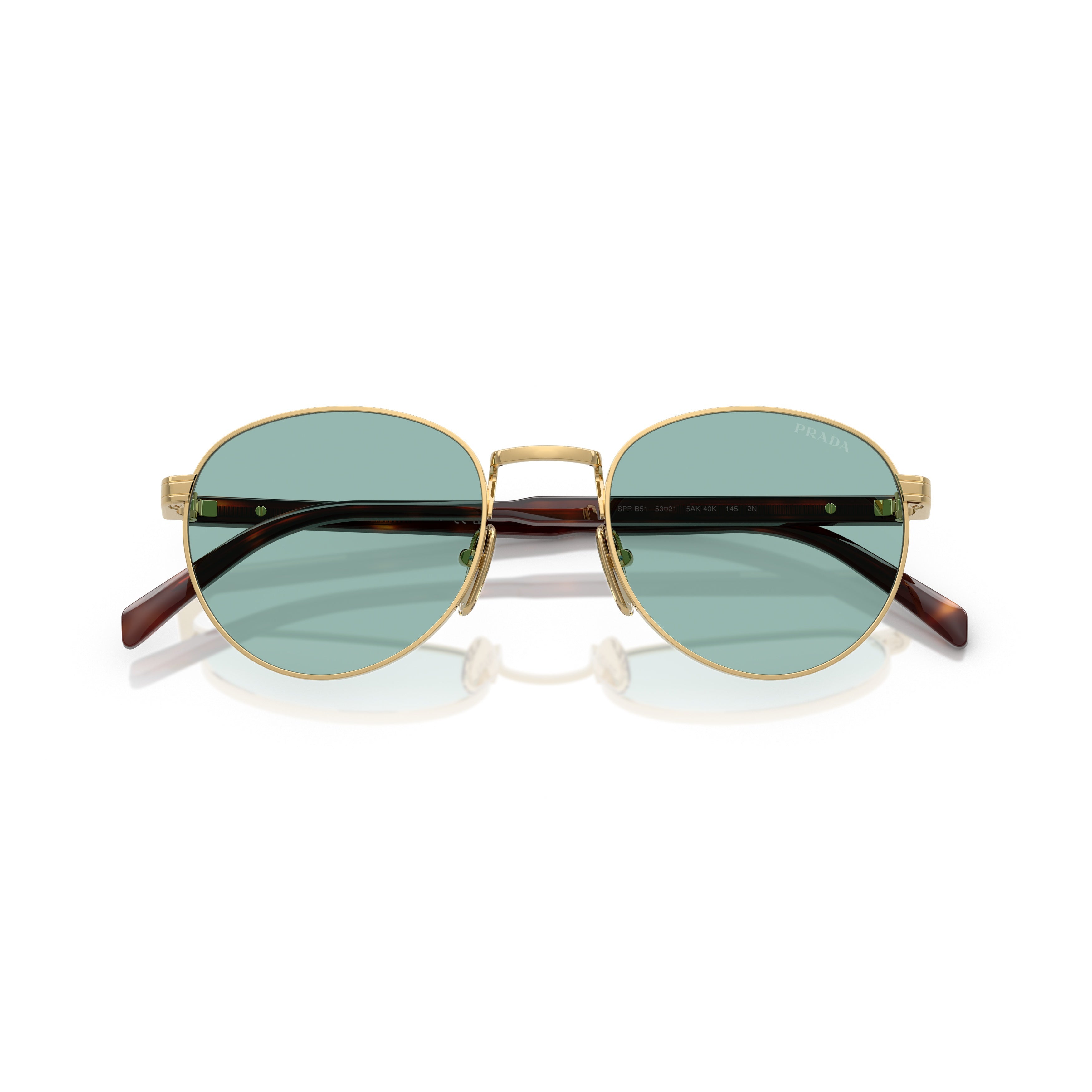 0pr B51s Round Green-Tinted Lenses
