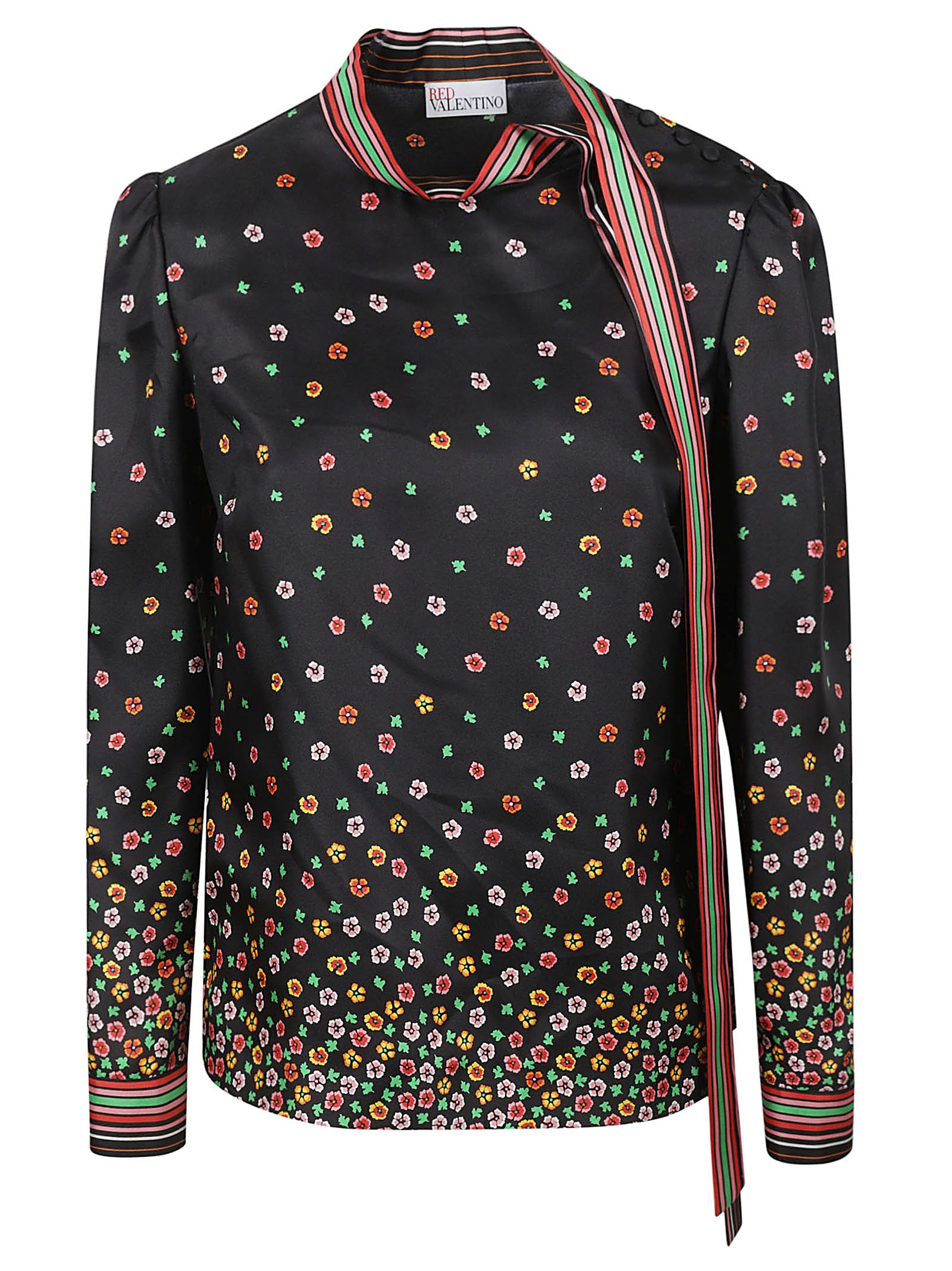 Silk Black Shirt with Refined Collar