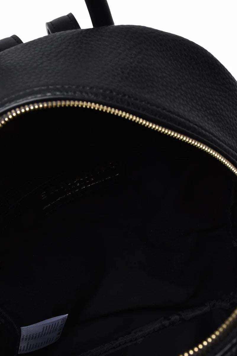 Black Polyurethane Backpack