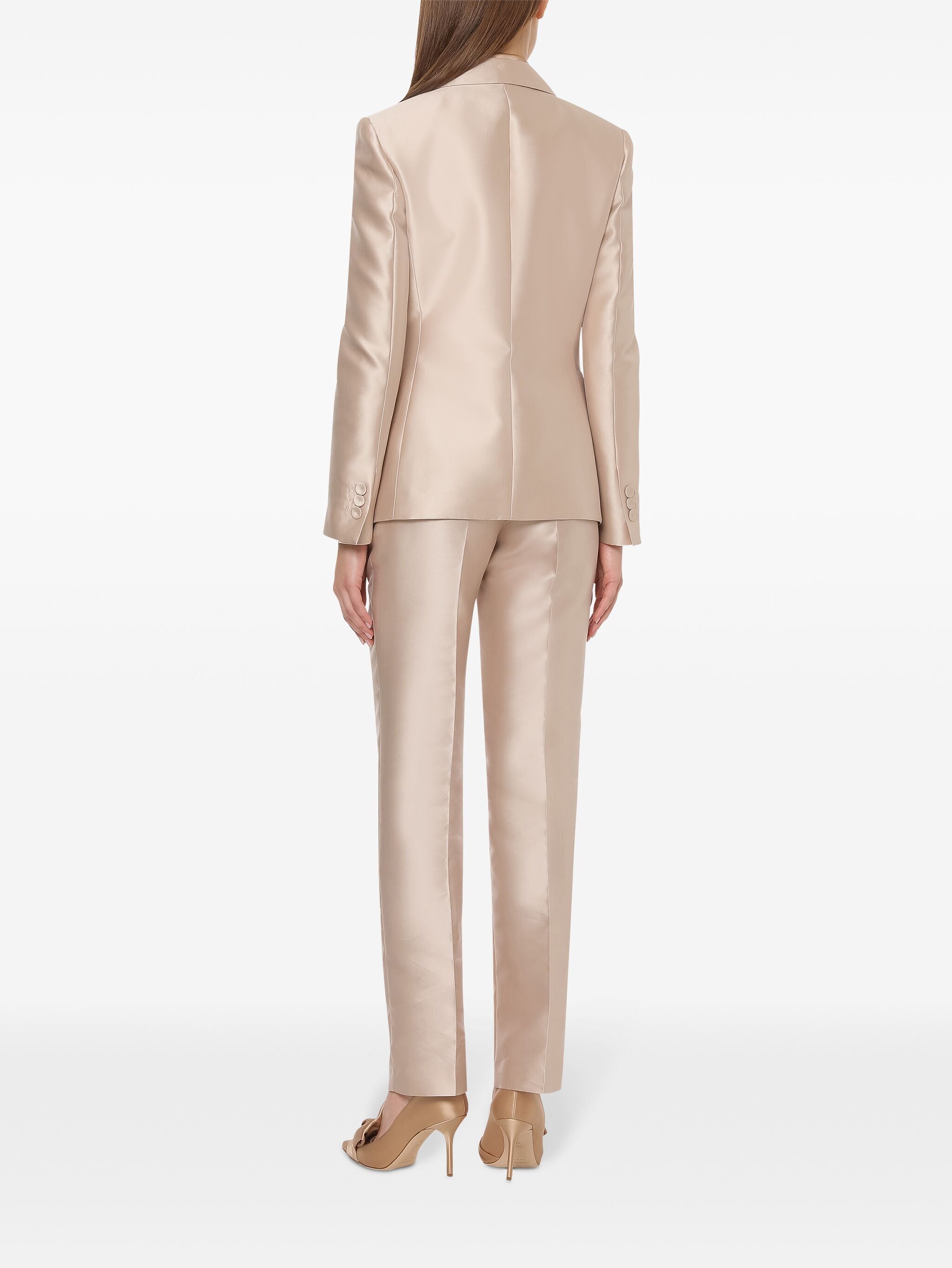 Tailored Mikado Trousers With Lustrous Finish
