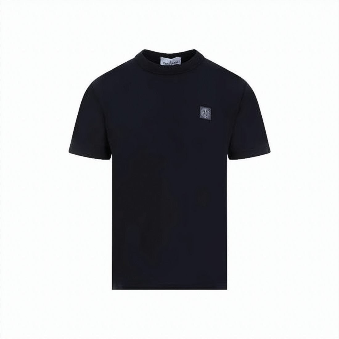 Crew Neck Black Cotton T-Shirt